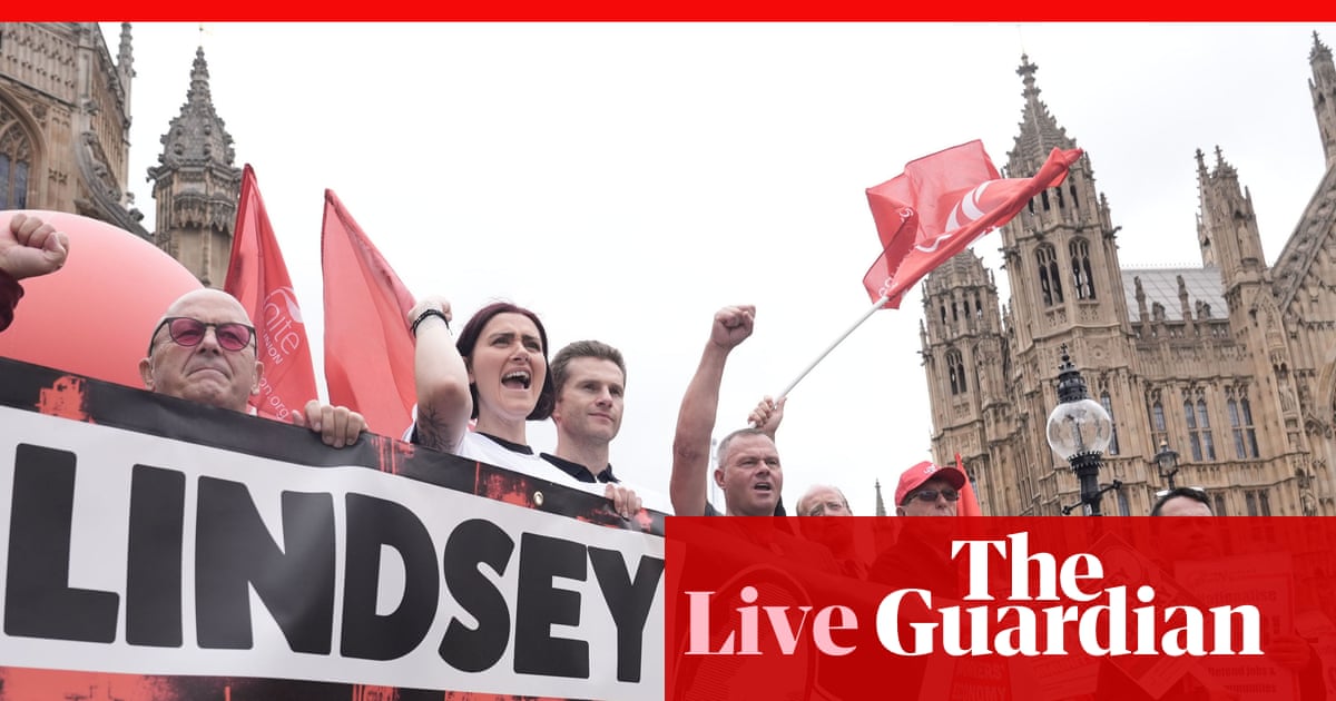 Jobs to go at Lincolnshire oil refinery; UK economy grew faster than thought under Labour – business live | Business